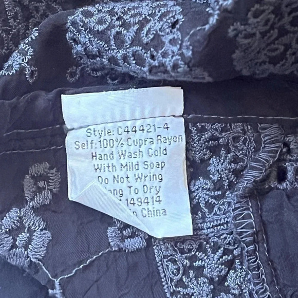 NWT Johnny Was Sanded Black Blysse Patchwork Kimono Woman Sz M Medium MSRP $445 - Picture 12 of 13